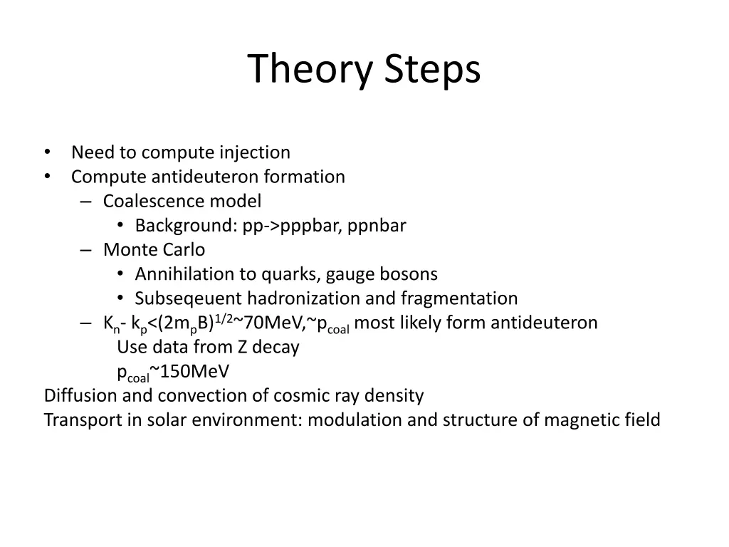 theory steps