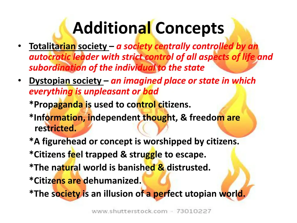 additional concepts totalitarian society