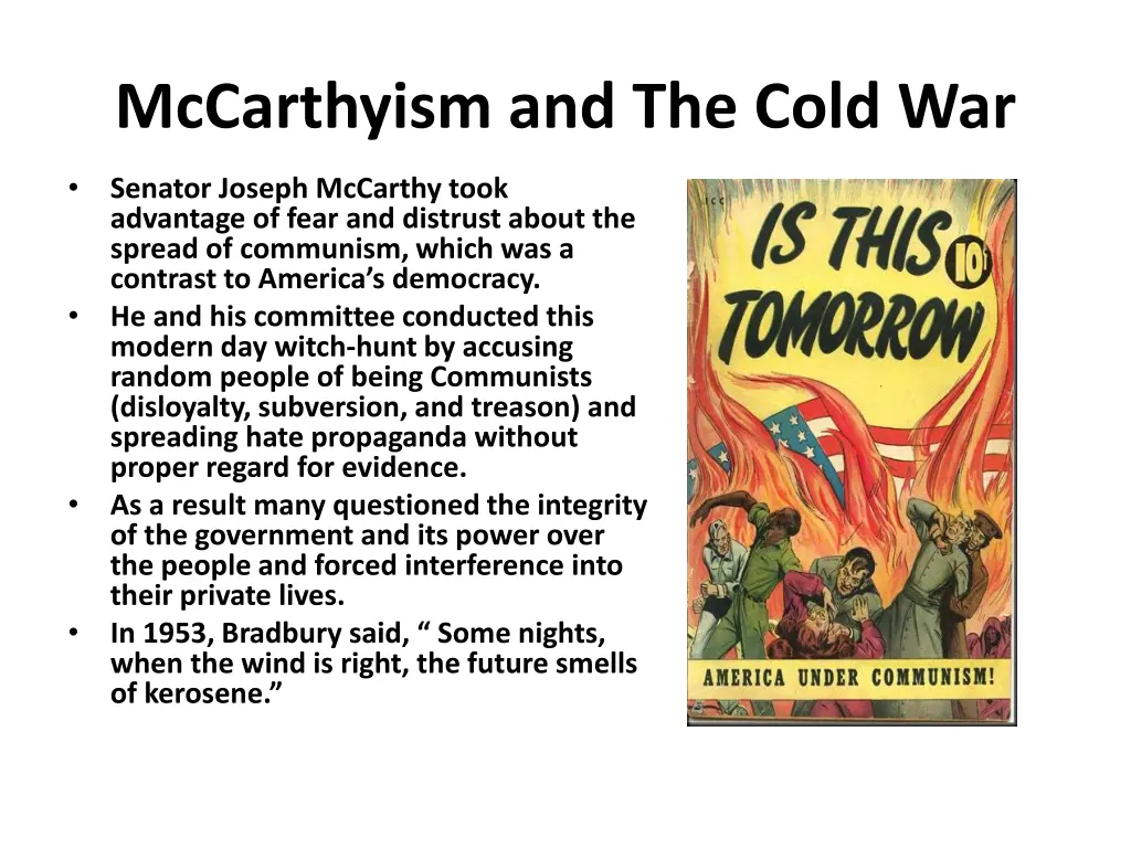 mccarthyism and the cold war