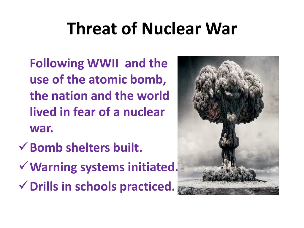 threat of nuclear war