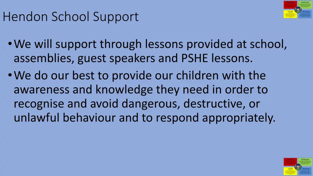 hendon school support