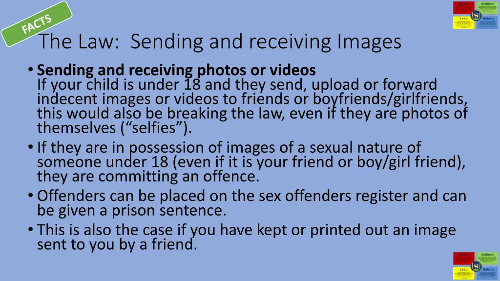 the law sending and receiving images sending
