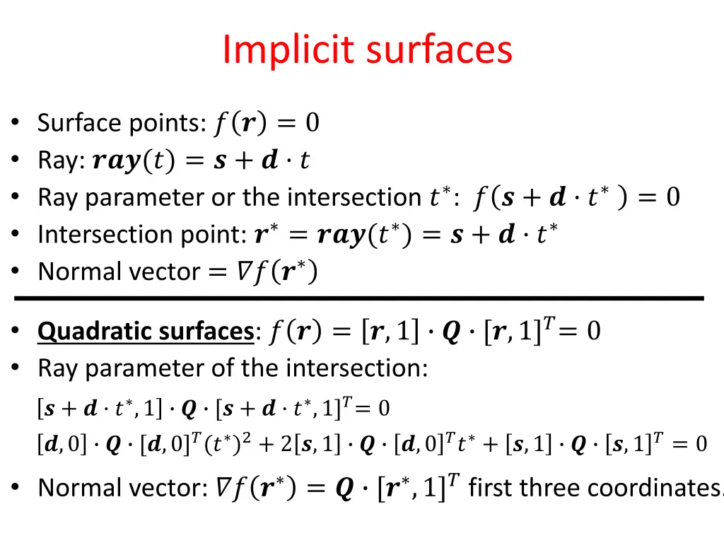 implicit surfaces