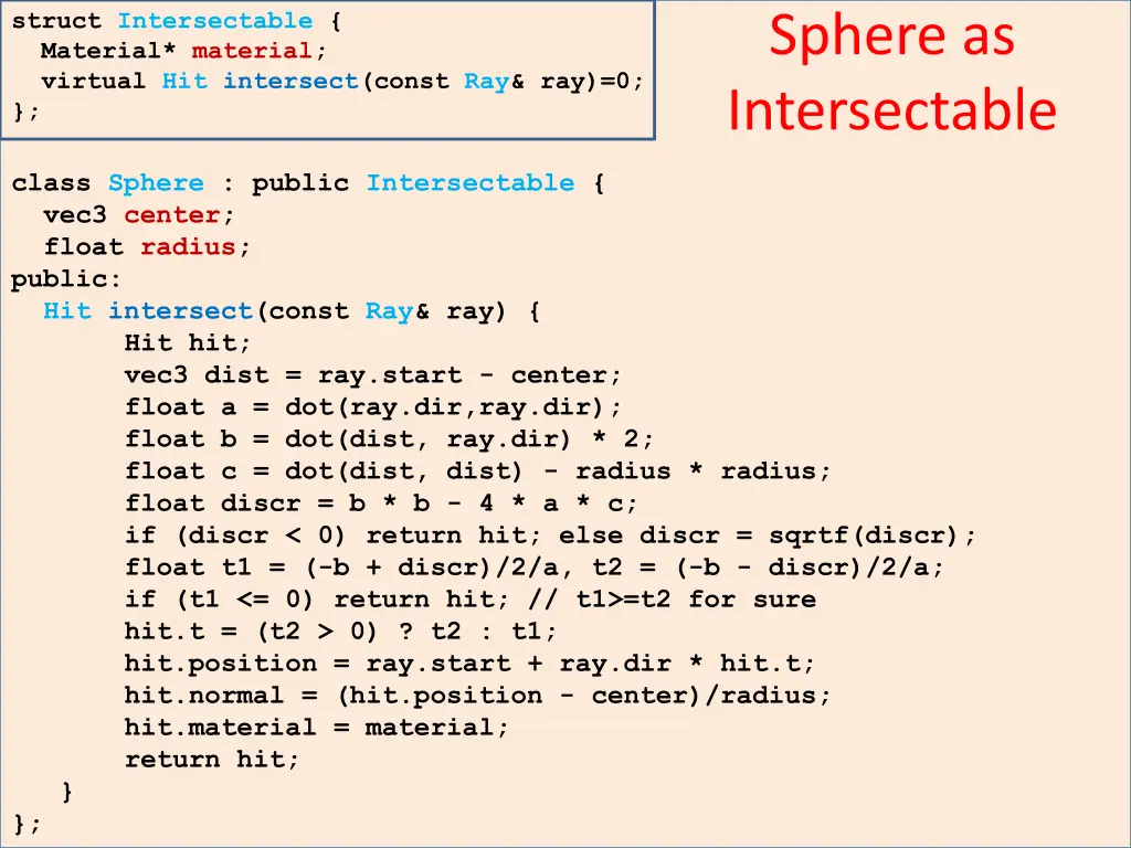 struct intersectable material material virtual