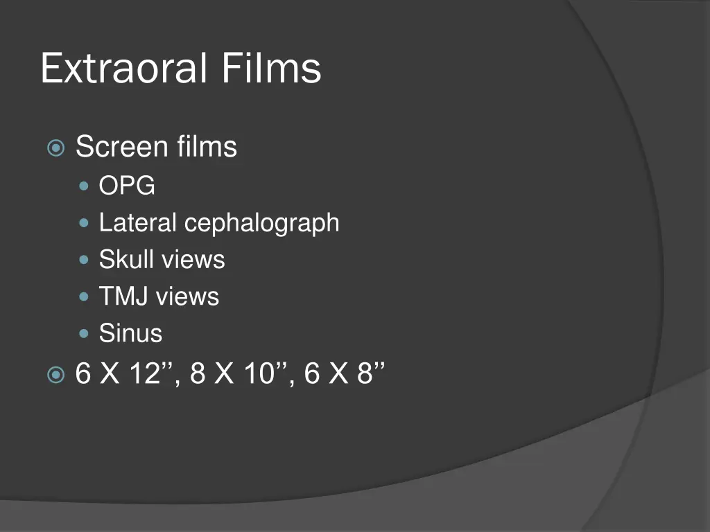 extraoral films