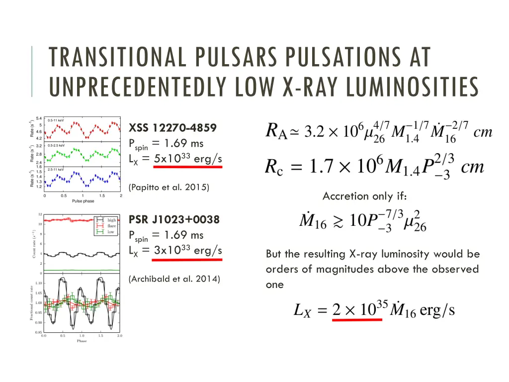 transitional pulsars pulsations 3