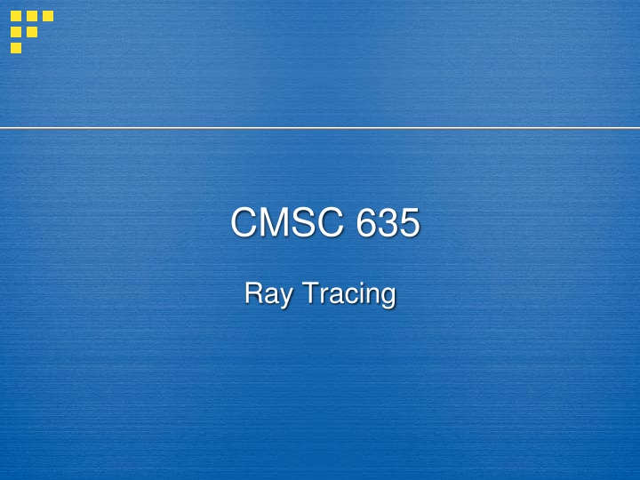 cmsc 635