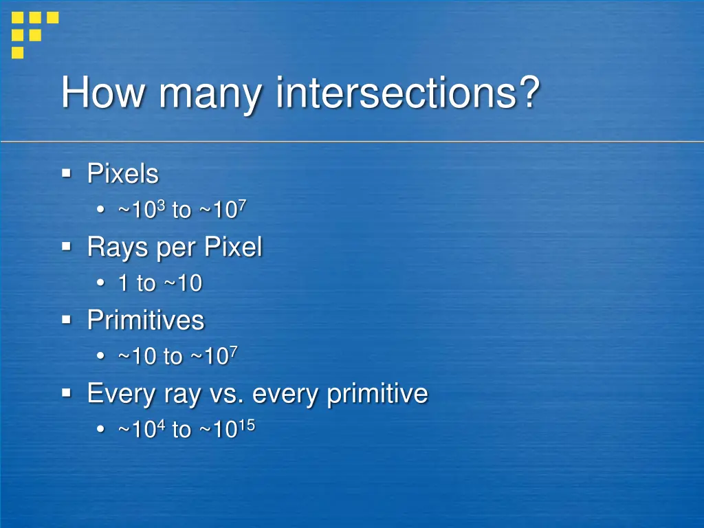 how many intersections