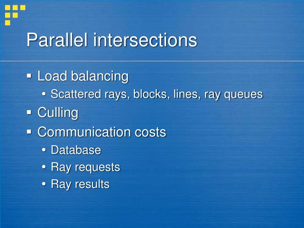 parallel intersections 1