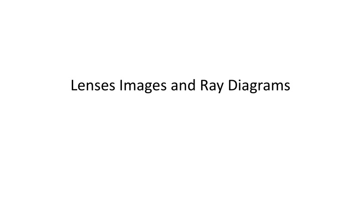 lenses images and ray diagrams