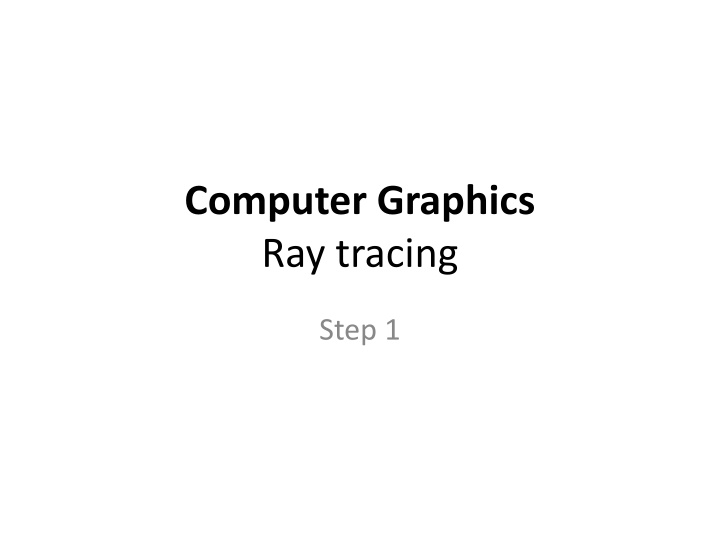 computer graphics ray tracing