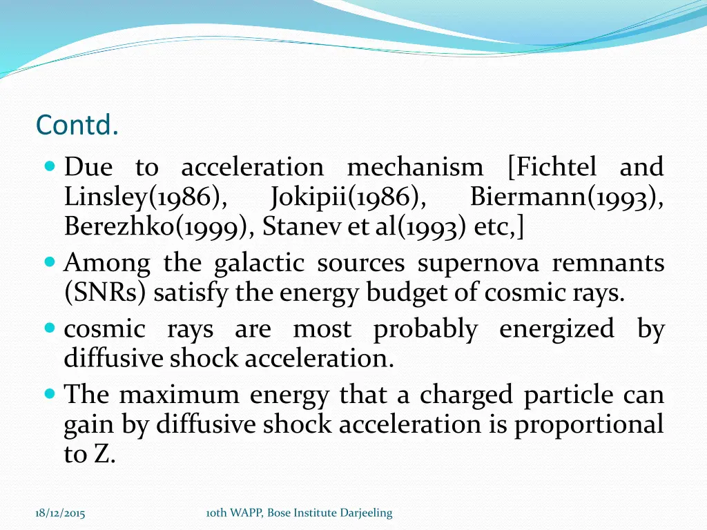 contd due to acceleration mechanism fichtel