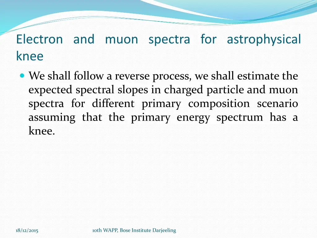 electron and muon spectra for astrophysical knee