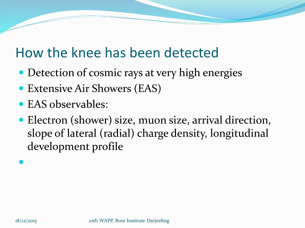 how the knee has been detected