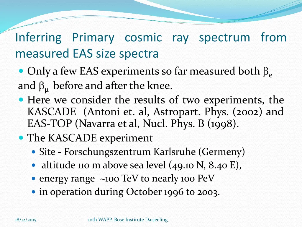 inferring primary cosmic ray spectrum from