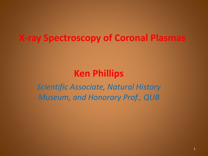 x ray spectroscopy of coronal plasmas