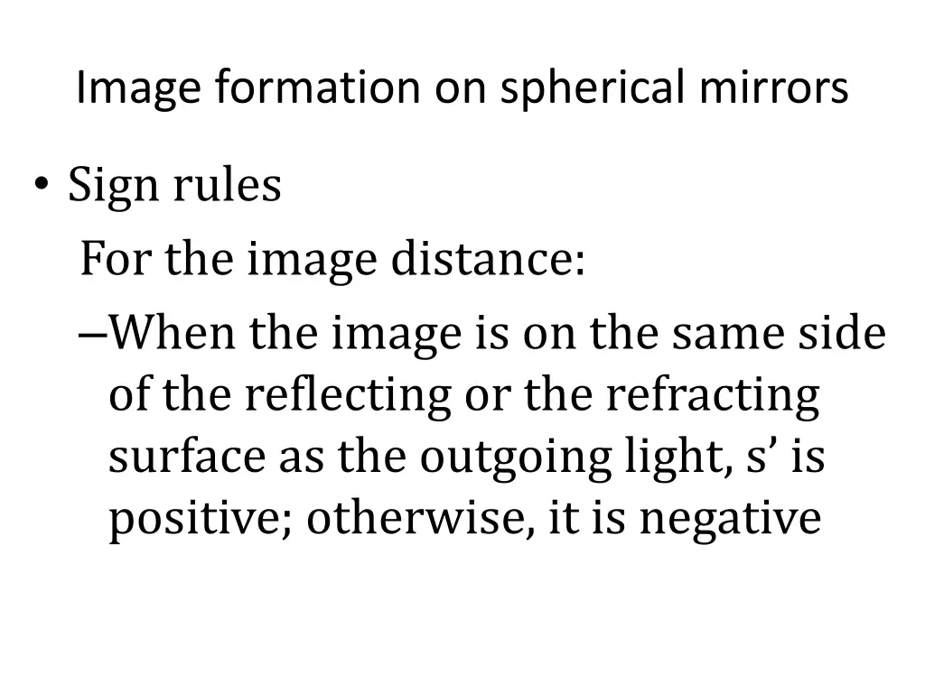 image formation on spherical mirrors 1