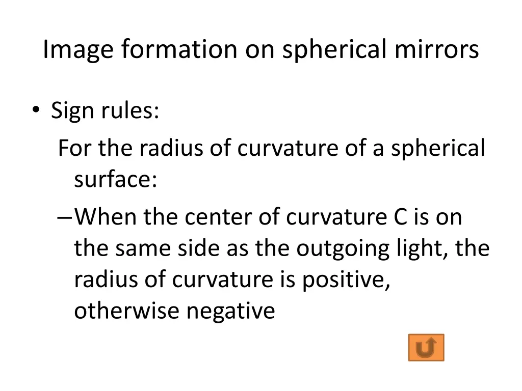 image formation on spherical mirrors 2