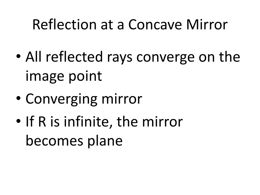 reflection at a concave mirror 5