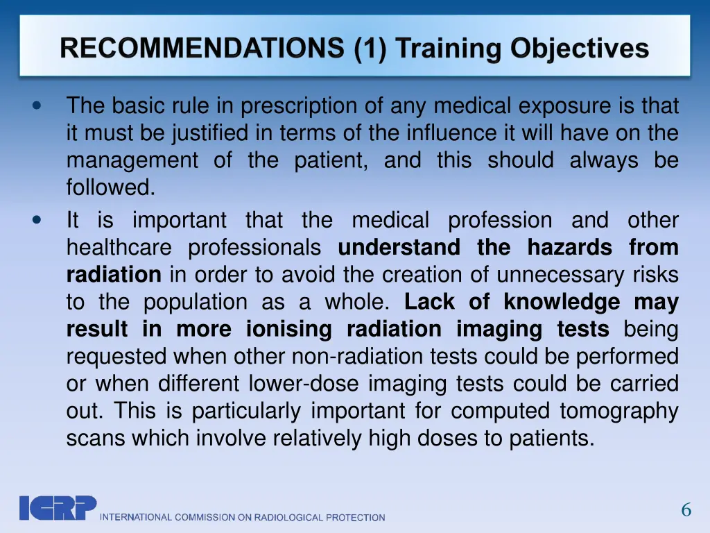 the basic rule in prescription of any medical