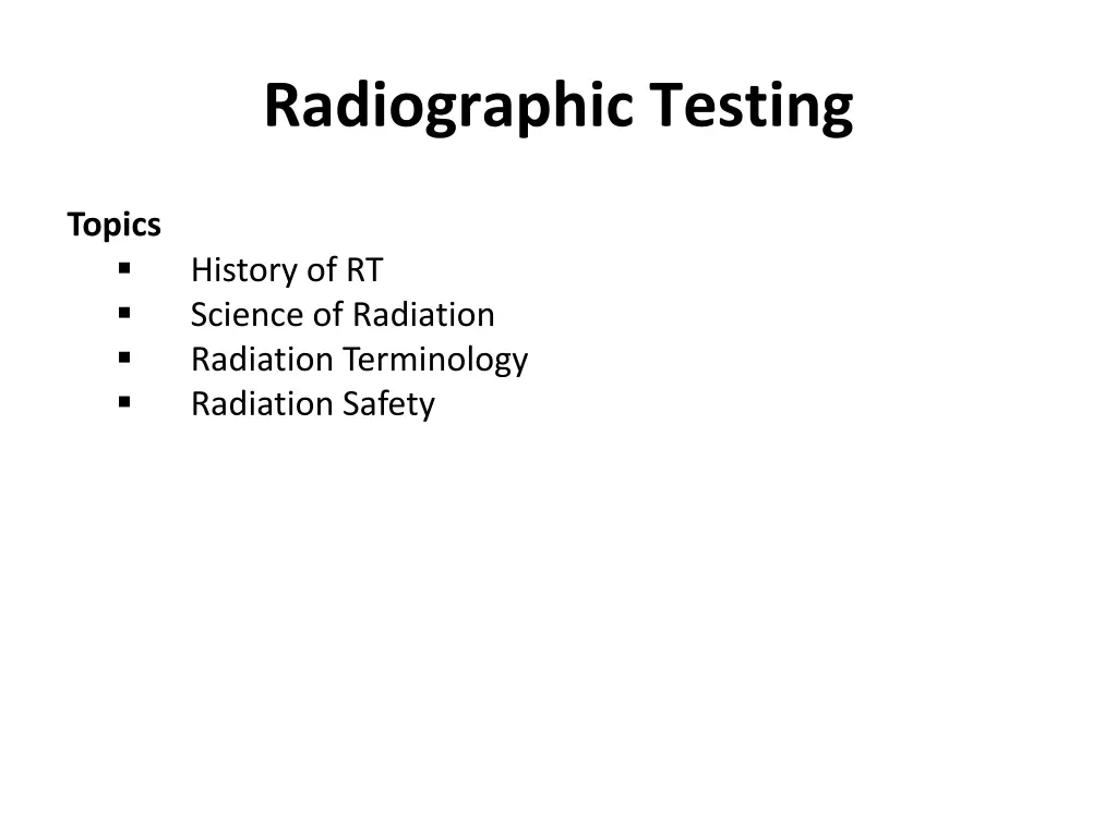 radiographic testing 1