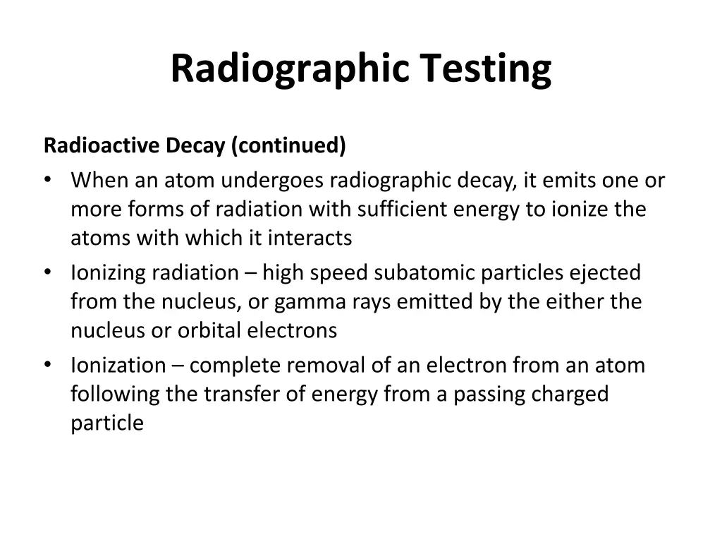 radiographic testing 12