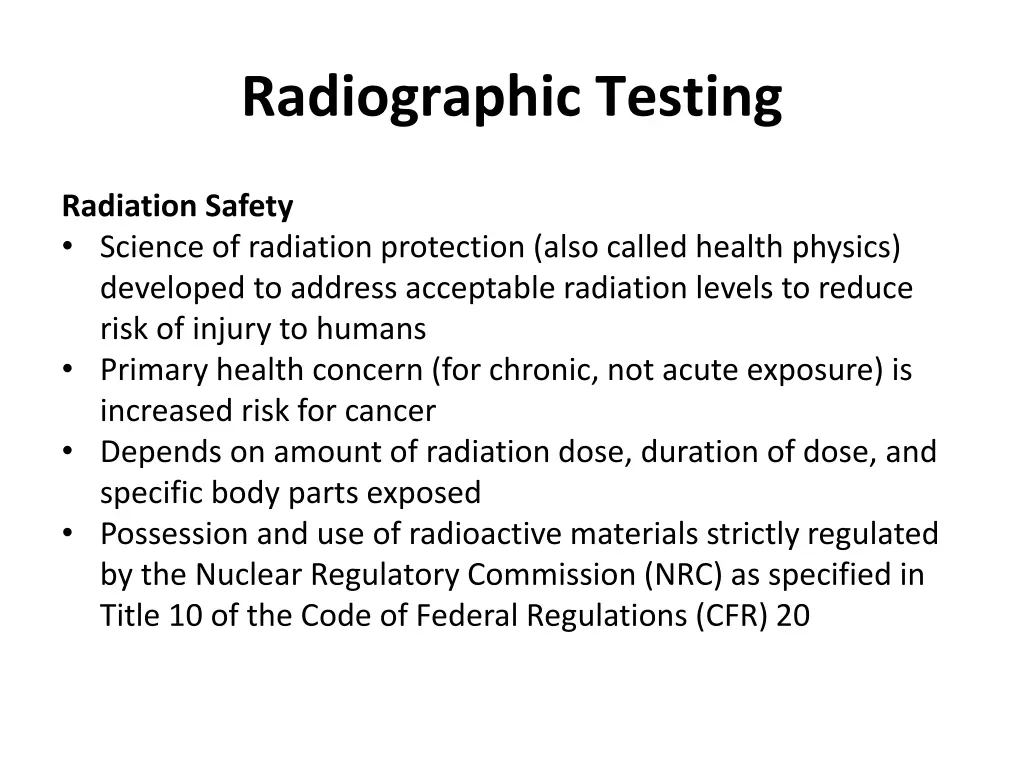 radiographic testing 17