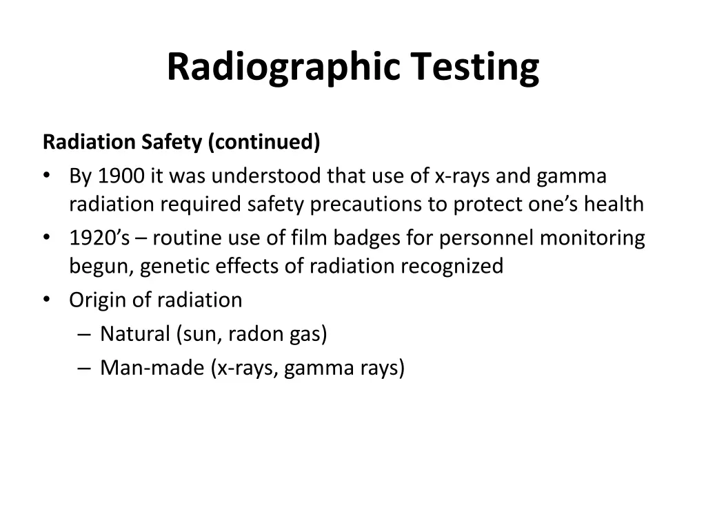 radiographic testing 18