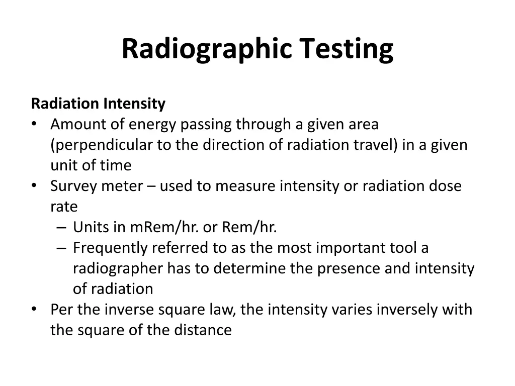 radiographic testing 20