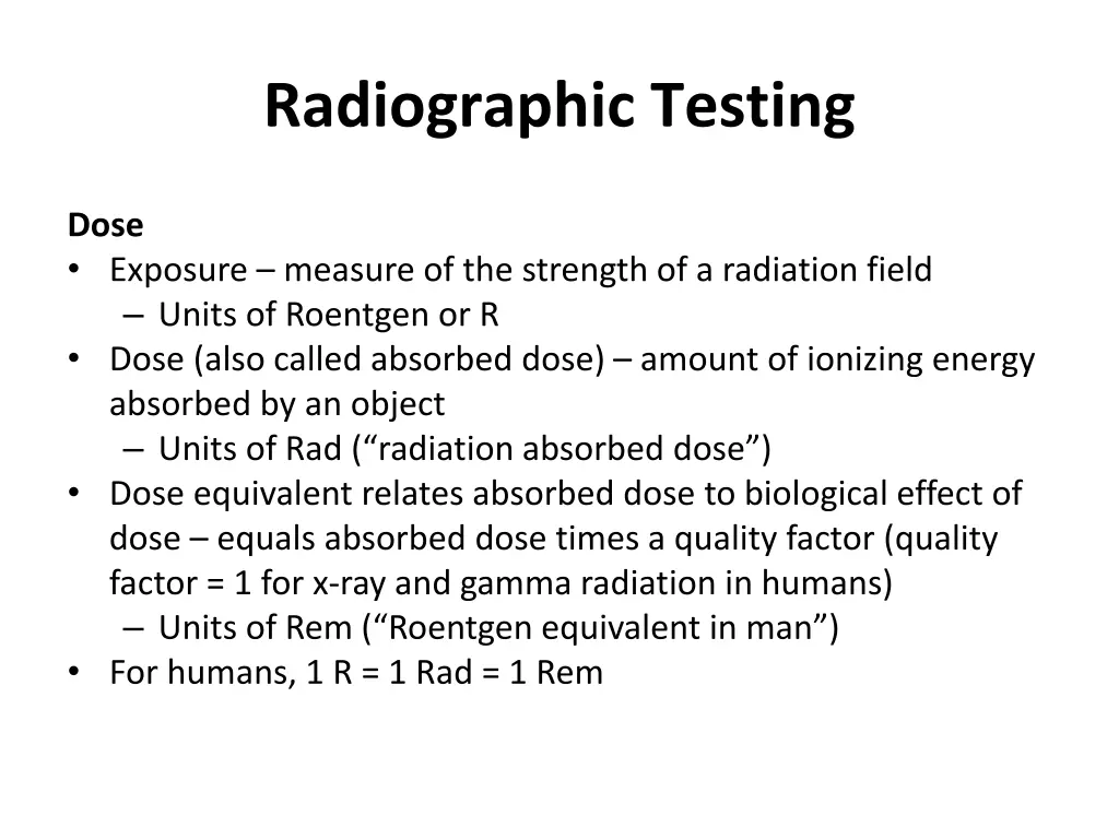 radiographic testing 21