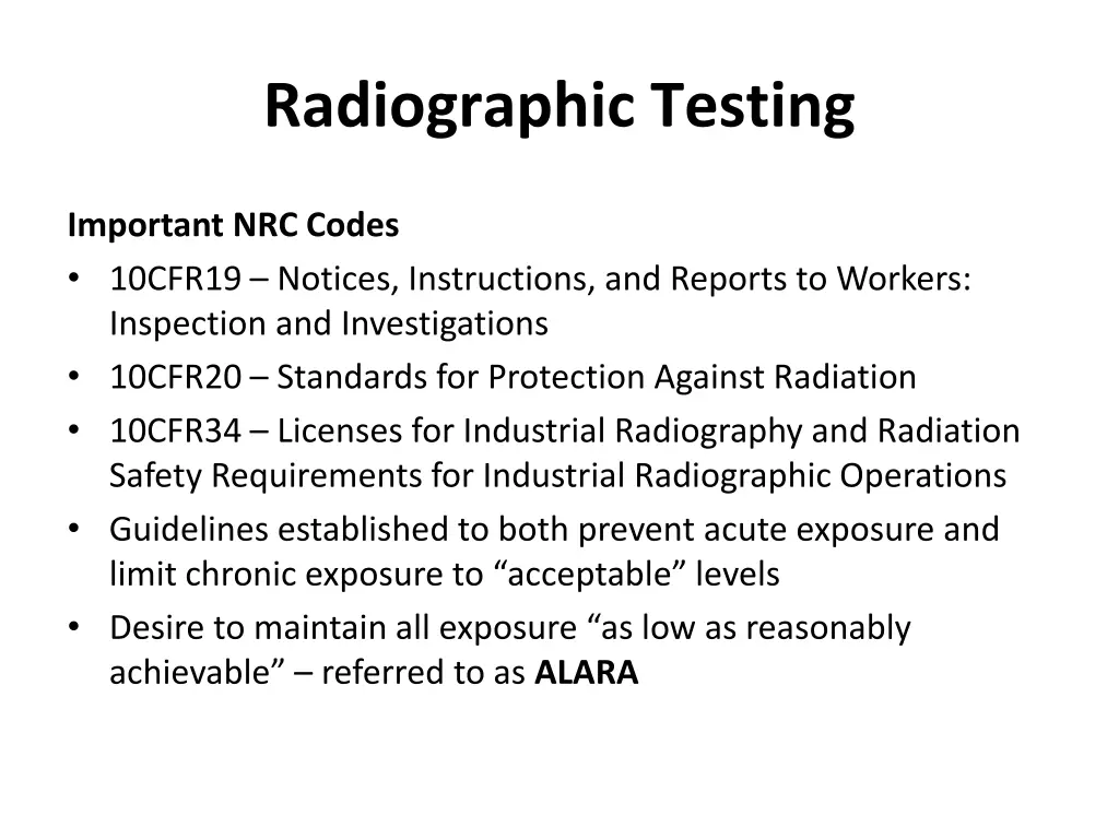 radiographic testing 25