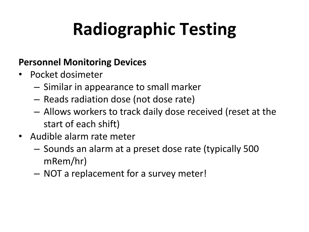 radiographic testing 32