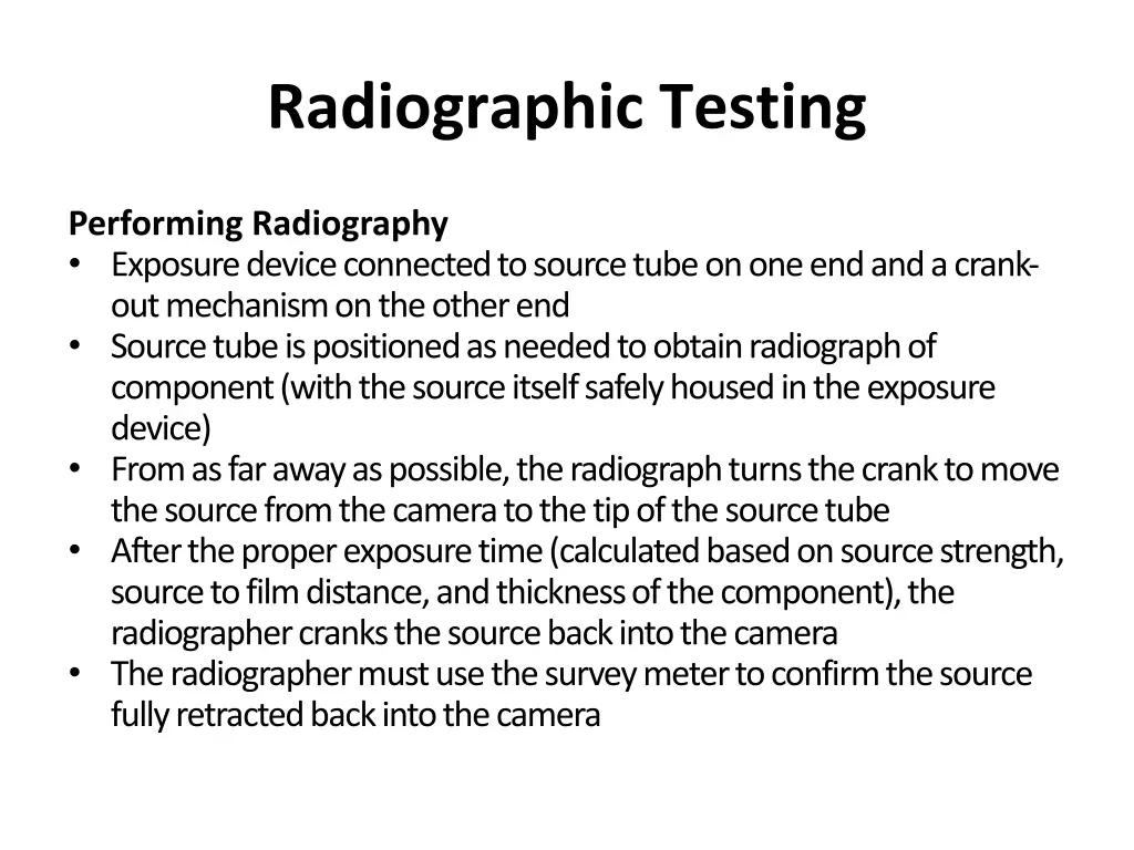 radiographic testing 43