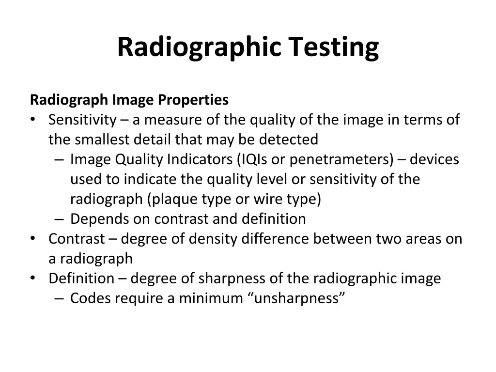 radiographic testing 44