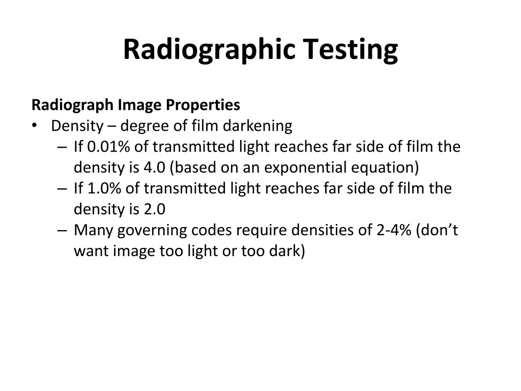 radiographic testing 45