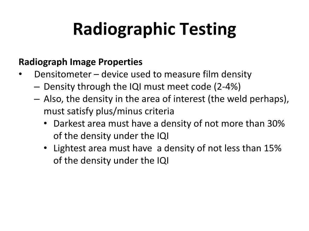 radiographic testing 46