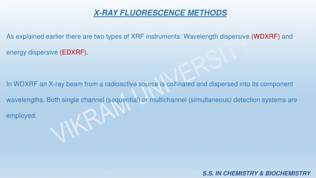 x ray fluorescence methods