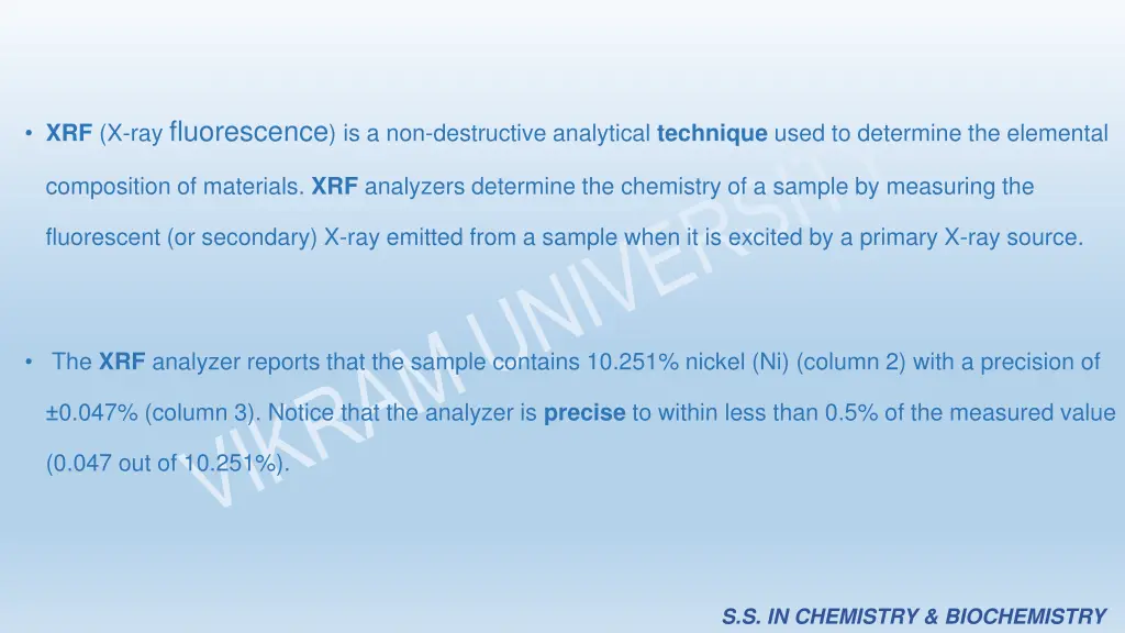 xrf x ray fluorescence is a non destructive