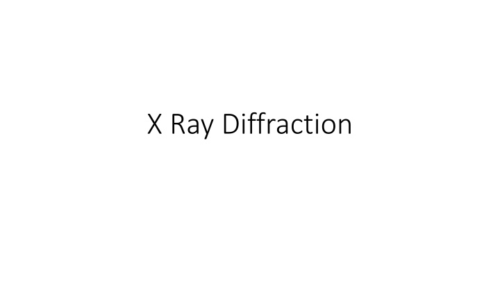 x ray diffraction