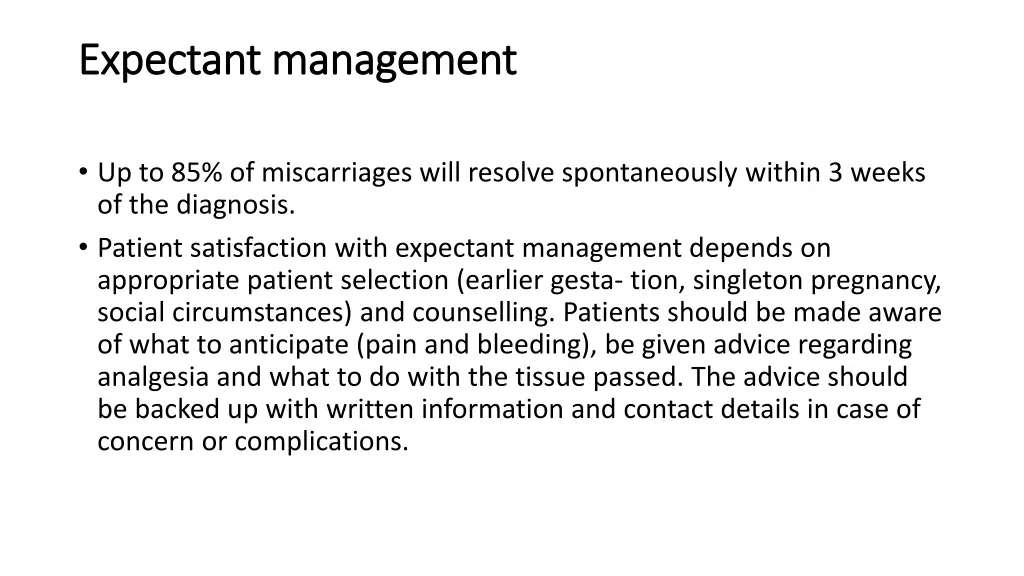 expectant management expectant management