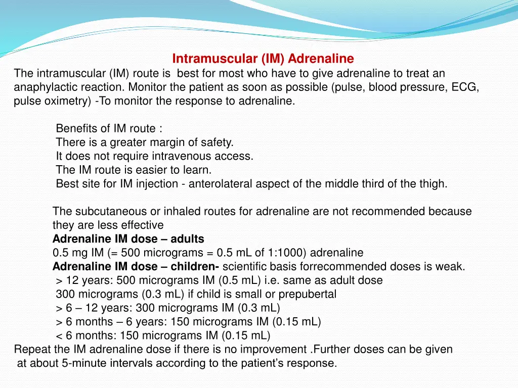 intramuscular im adrenaline