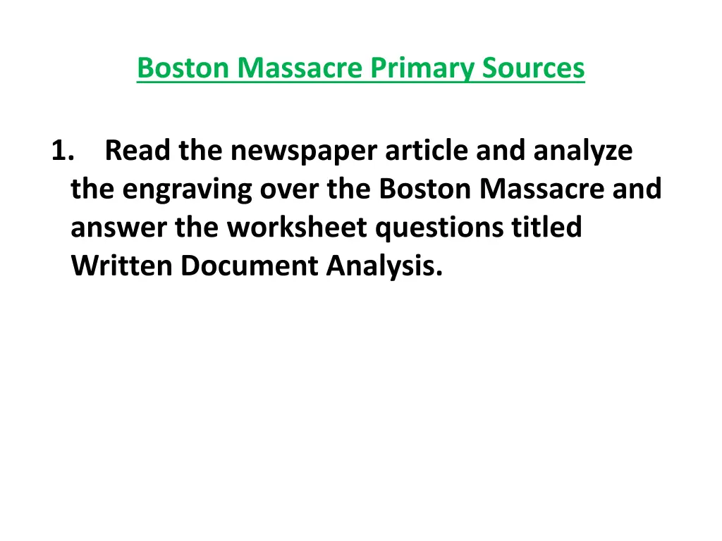 boston massacre primary sources