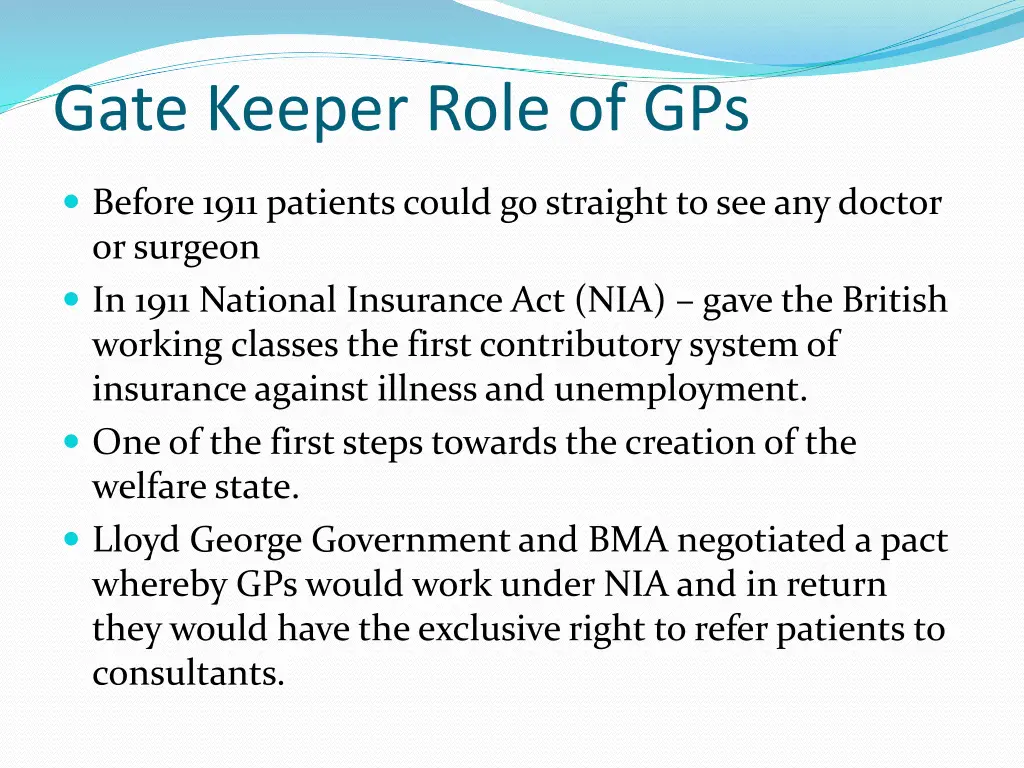 gate keeper role of gps