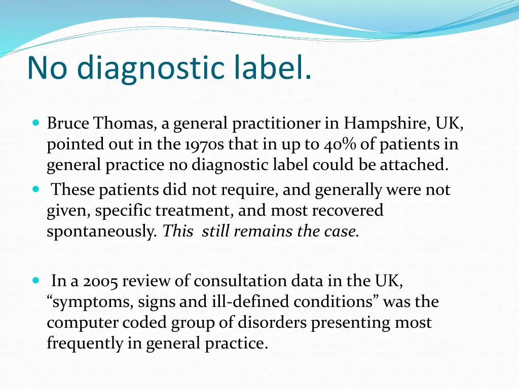 no diagnostic label