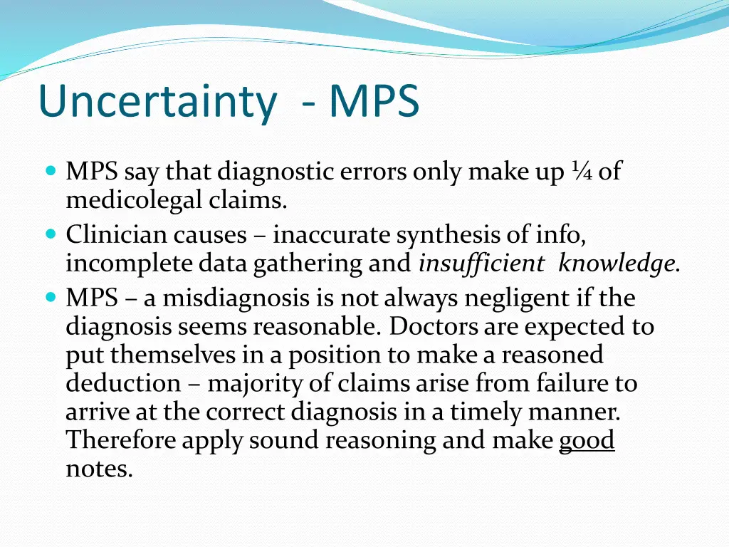 uncertainty mps