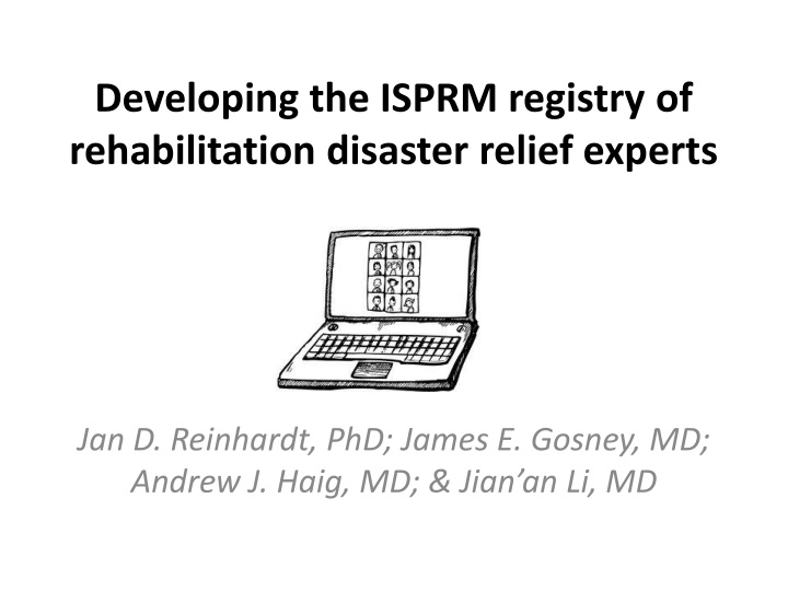 developing the isprm registry of rehabilitation