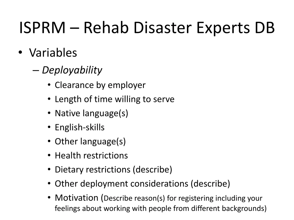 isprm rehab disaster experts db 4