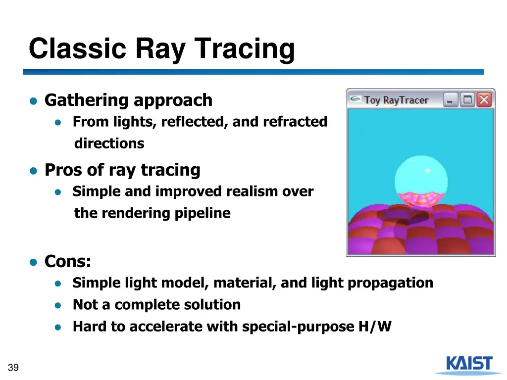 classic ray tracing