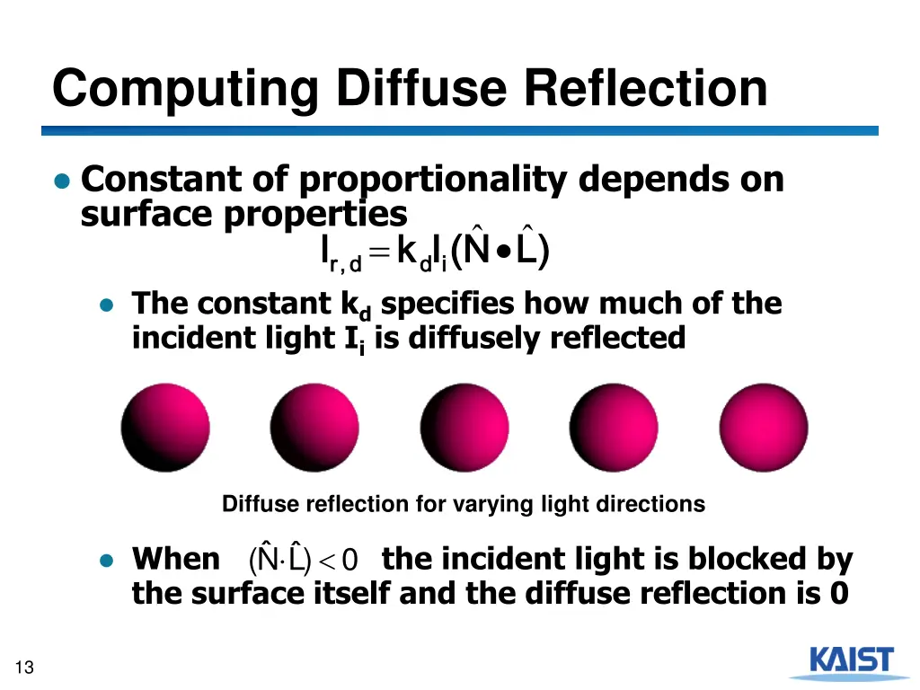 computing diffuse reflection