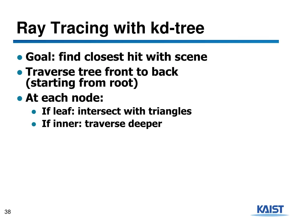 ray tracing with kd tree